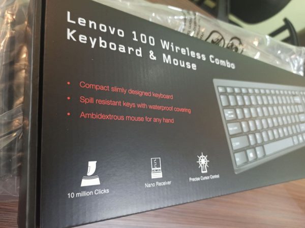 کیبرد و موس وایرلس لنوو Lenovo 100 wireless Combo Keyboard & Mouse اکبند