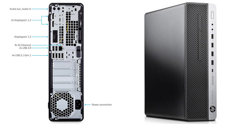 hp 800 g3 sff back and front - کیس قدرتمند اچ پی HP ProDesk 600 G3 استوک