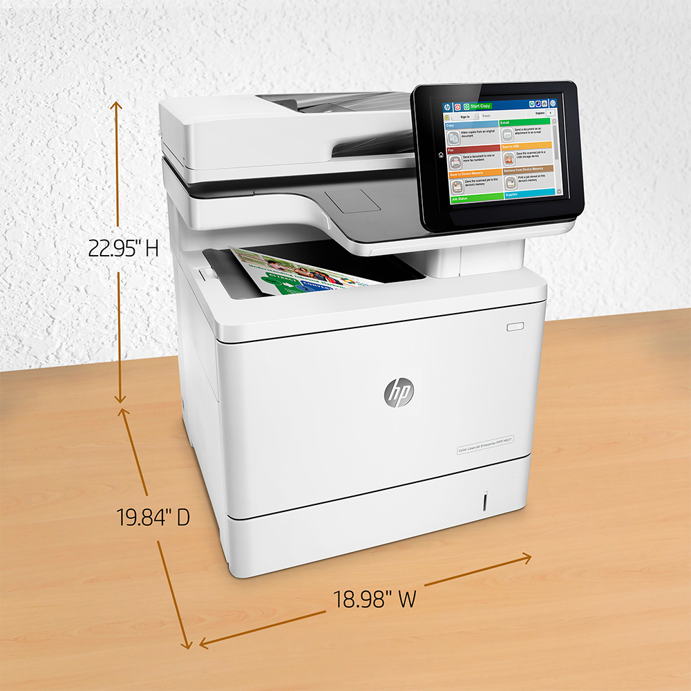 HP-M577dn-3 پرینتر چهارکاره رنگی HP Color LaserJet Enterprise MFP M577dn استوک